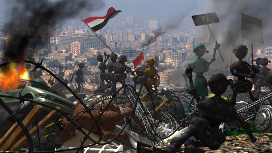 Une image de la révolte Egyptienne au Caire par notre envoyé spécial